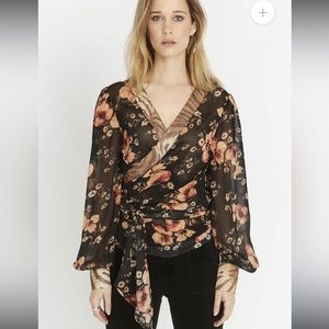 🥰🌹HOST PICK❗️David Bitton Wrap-around Blouse